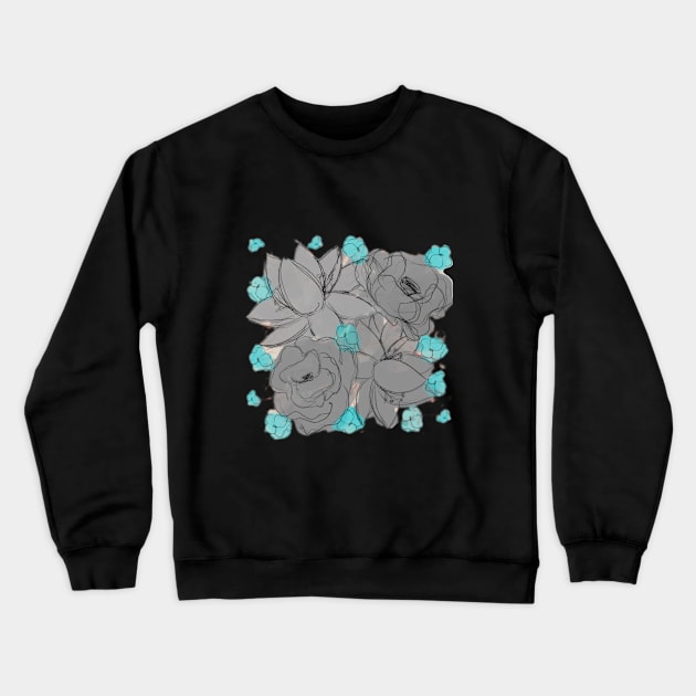 Messy Flowers Crewneck Sweatshirt by EOatz